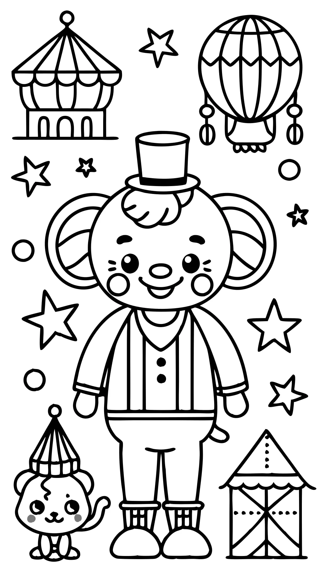 digital circus coloring pages